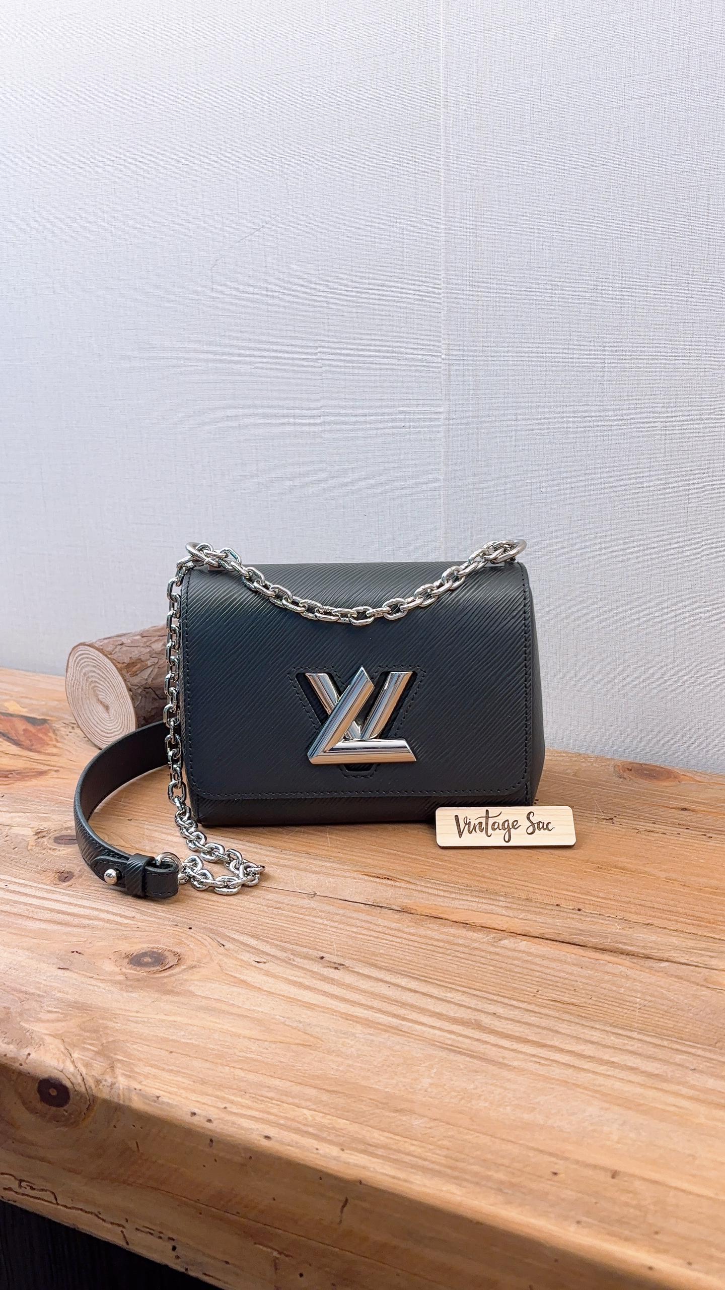 LV Black Epi Twist PM (SHW)