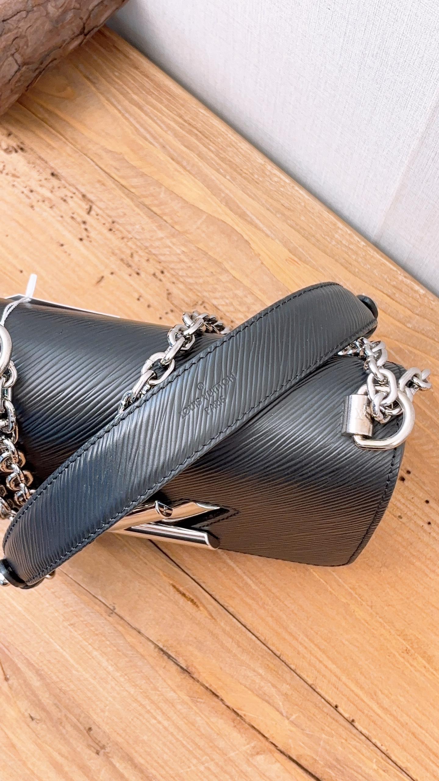 LV Black Epi Twist PM (SHW)