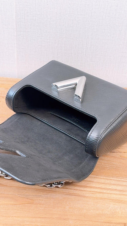LV Black Epi Twist PM (SHW)