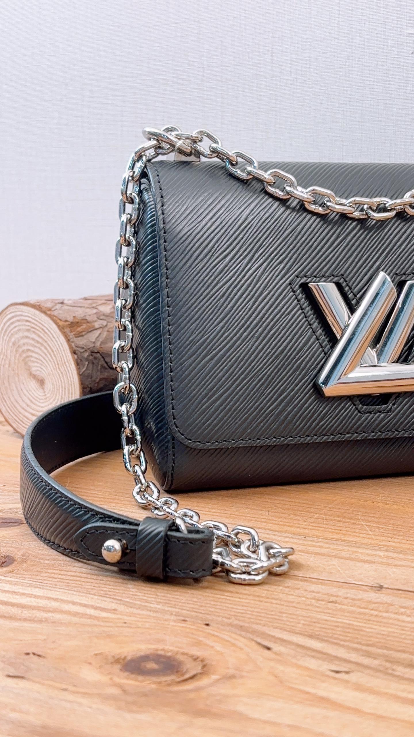 LV Black Epi Twist PM (SHW)