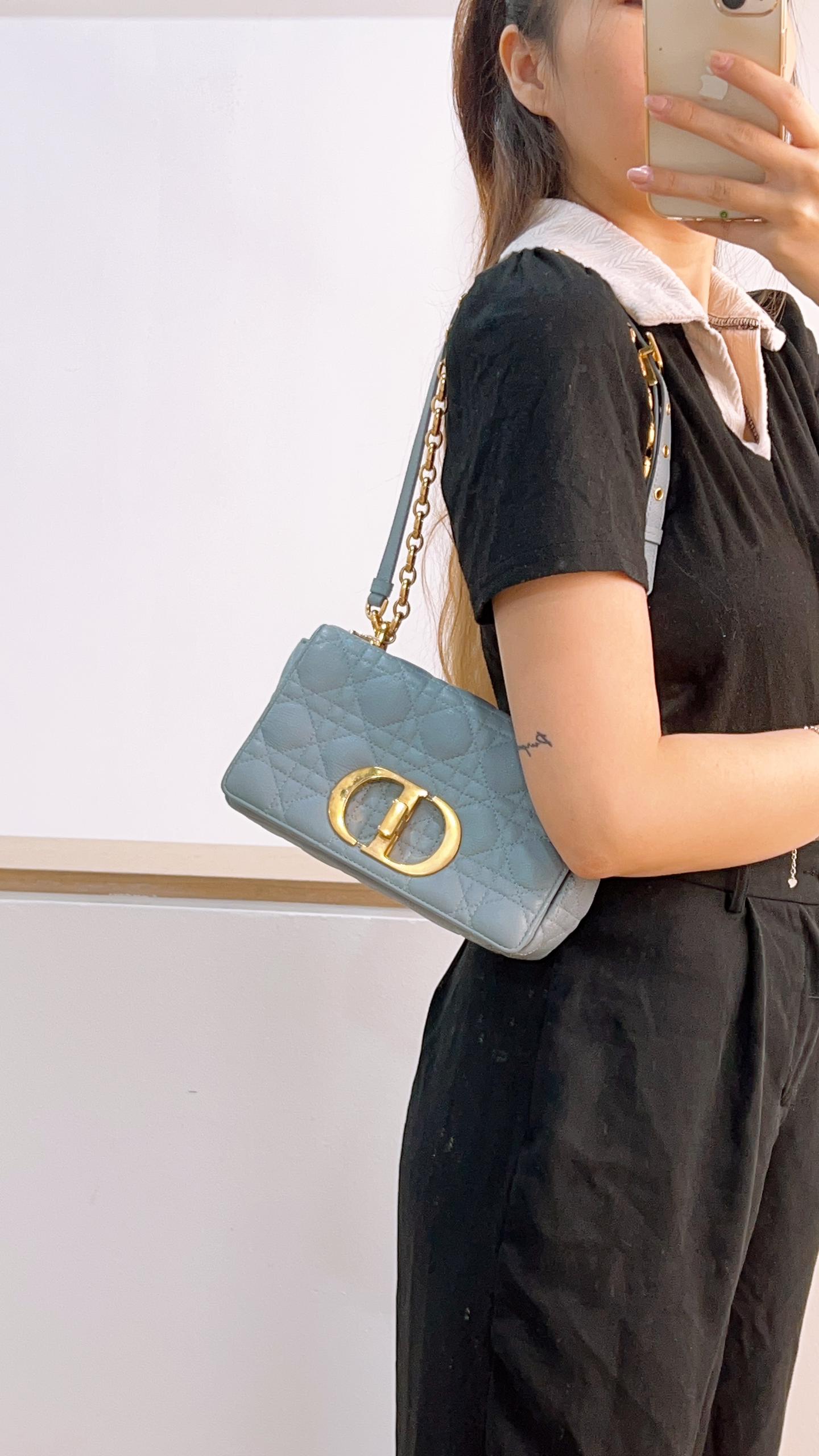 Dior Cloud Blue Small Caro (GHW)