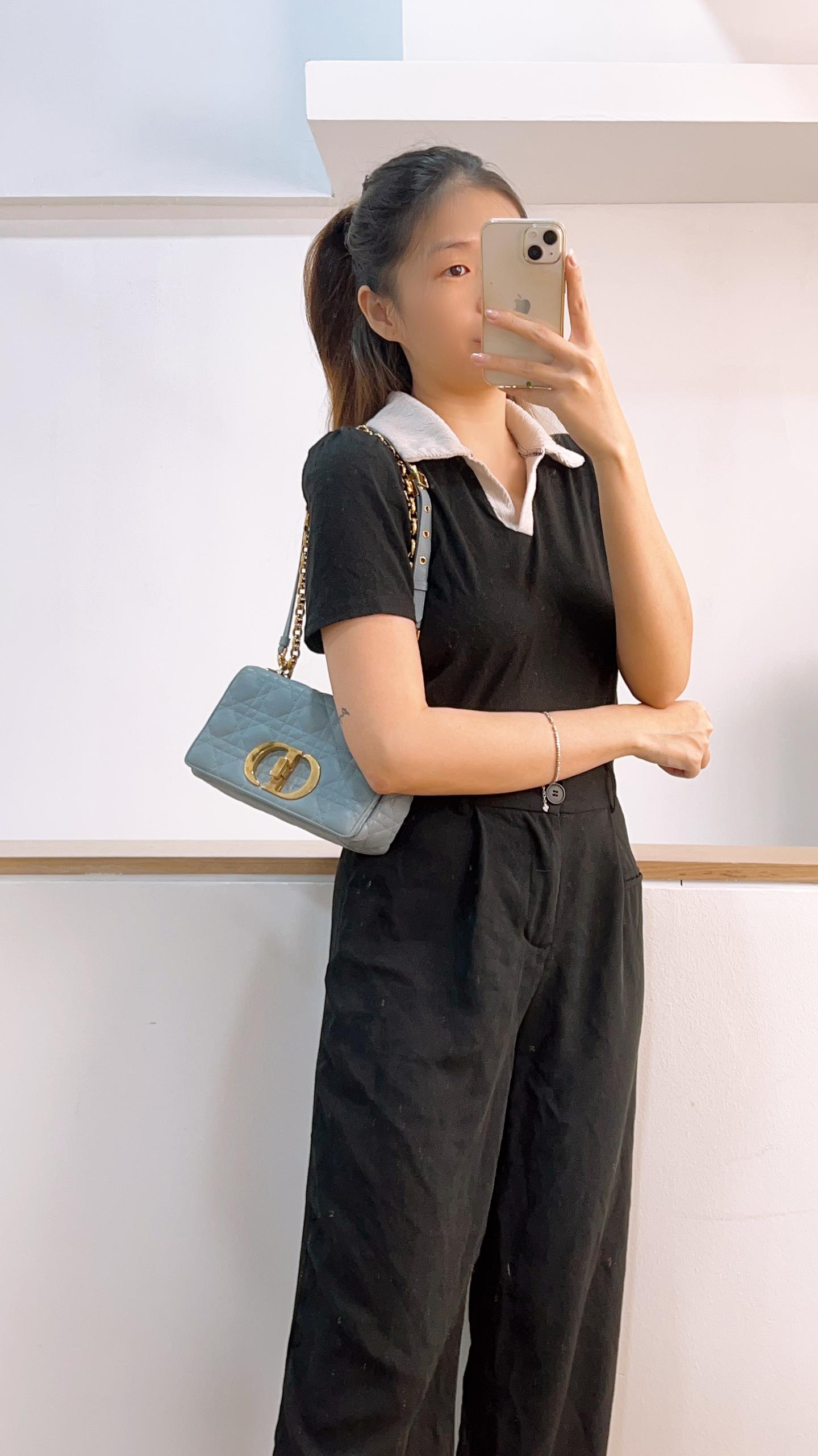 Dior Cloud Blue Small Caro (GHW)