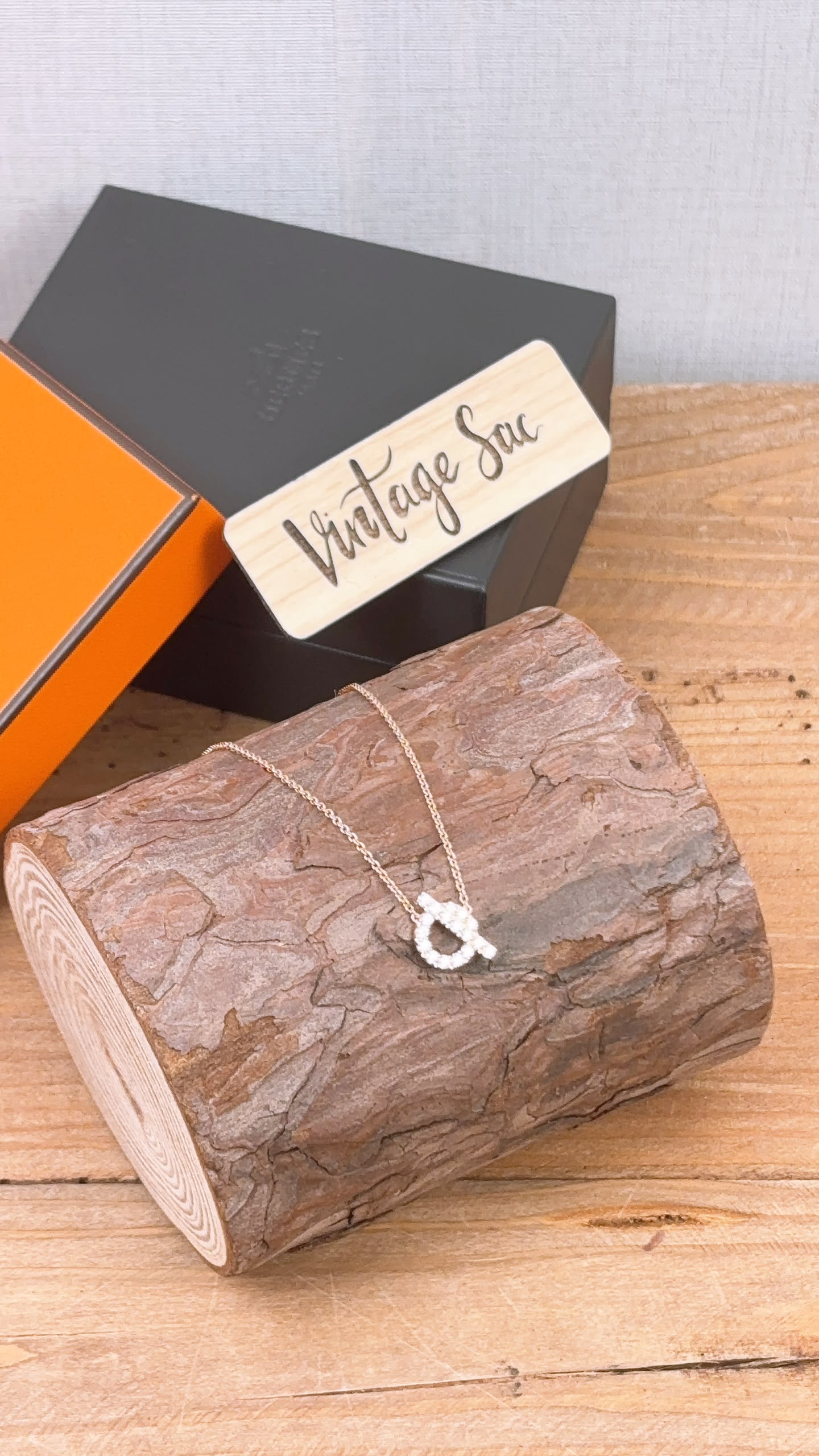 Hermes 18K Rose Gold Finesse Pendant Necklace