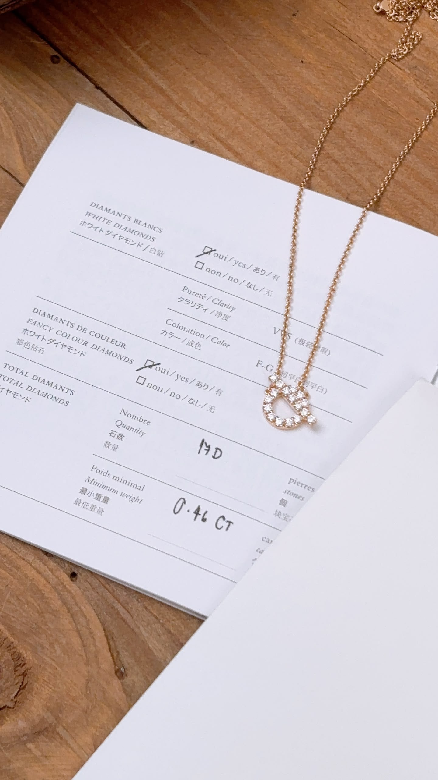 Hermes 18K Rose Gold Finesse Pendant Necklace