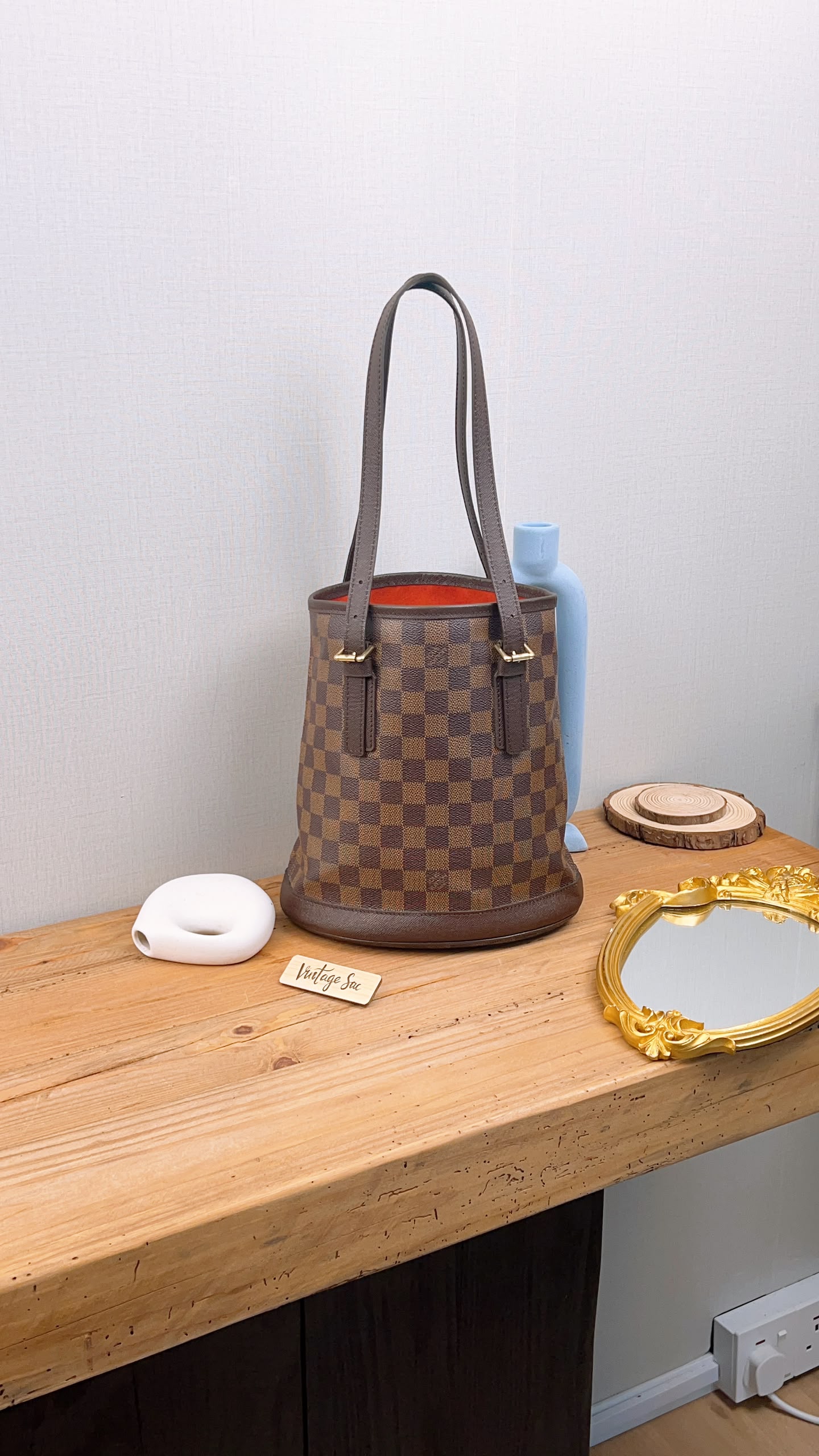 LV Damier Ebene Marais Bucket Bag
