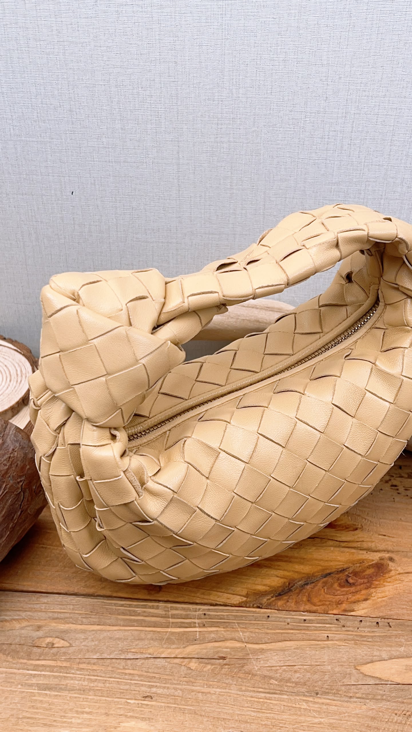 Bottega Veneta Oat Beige Intrecciato Mini Jodie