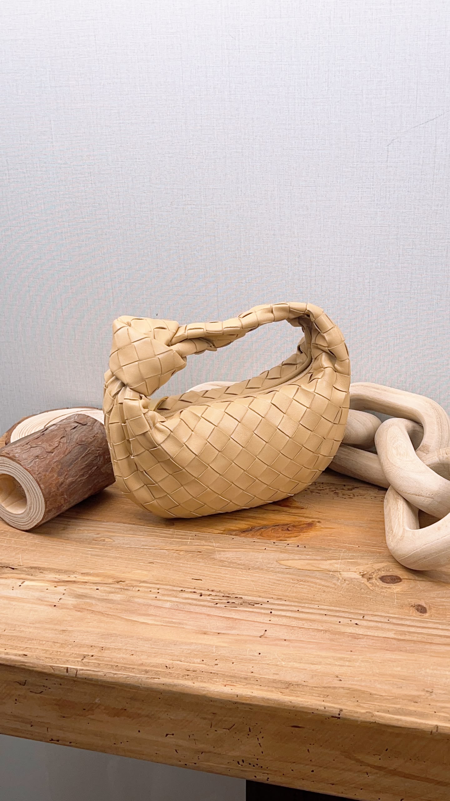 Bottega Veneta Oat Beige Intrecciato Mini Jodie
