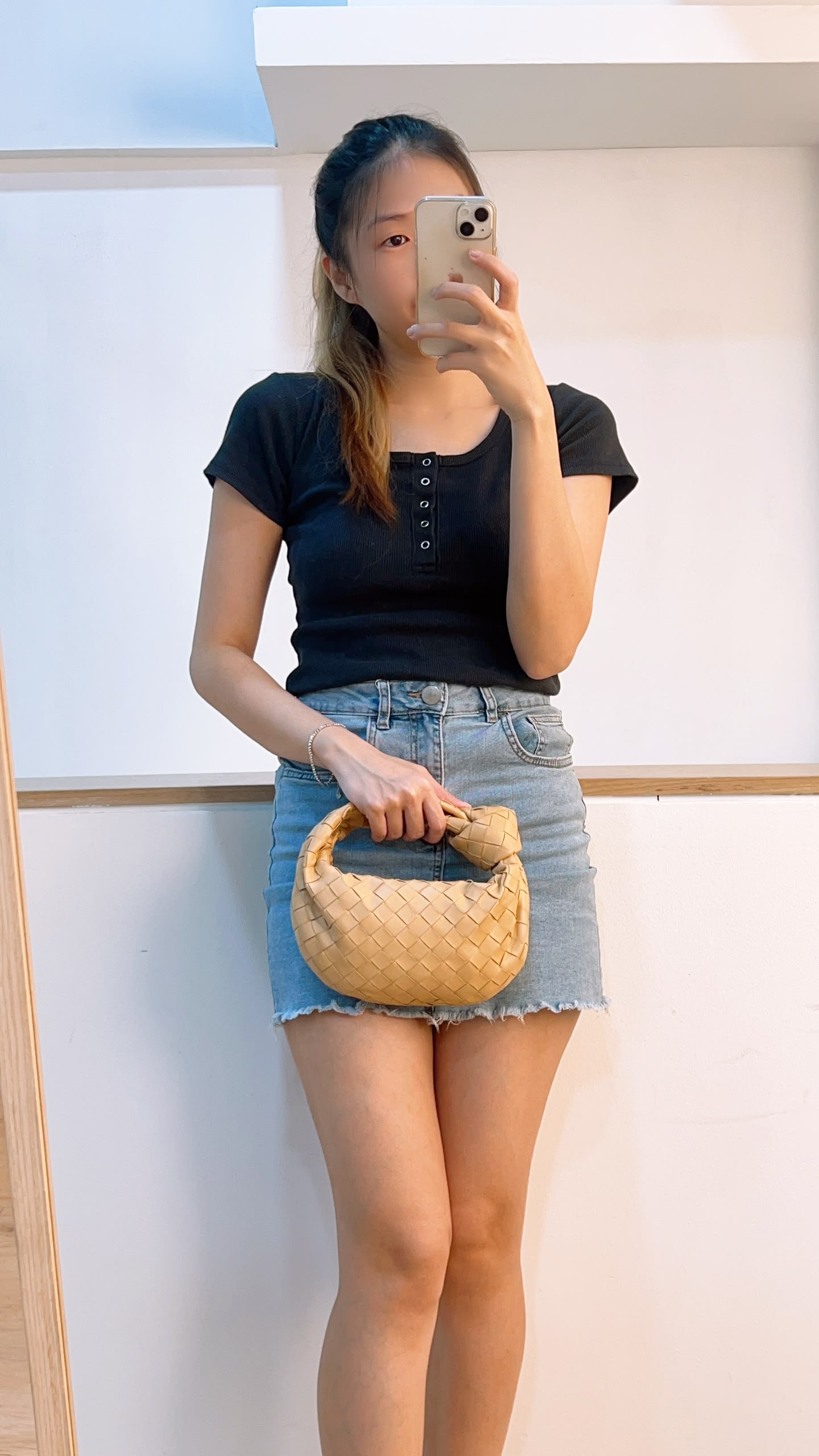 Bottega Veneta Oat Beige Intrecciato Mini Jodie