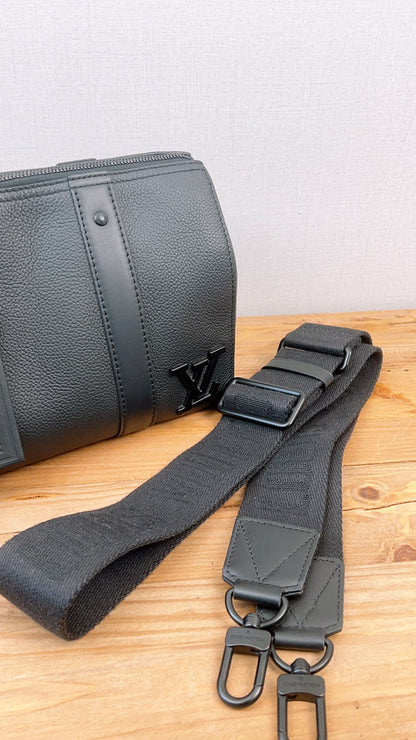 LV Black Aerogram City Keepall