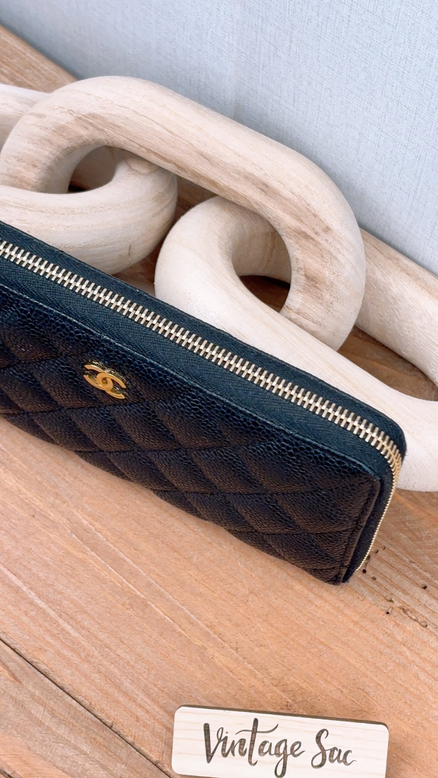 Chanel Black Caviar Classiz Zippy Wallet (GHW)