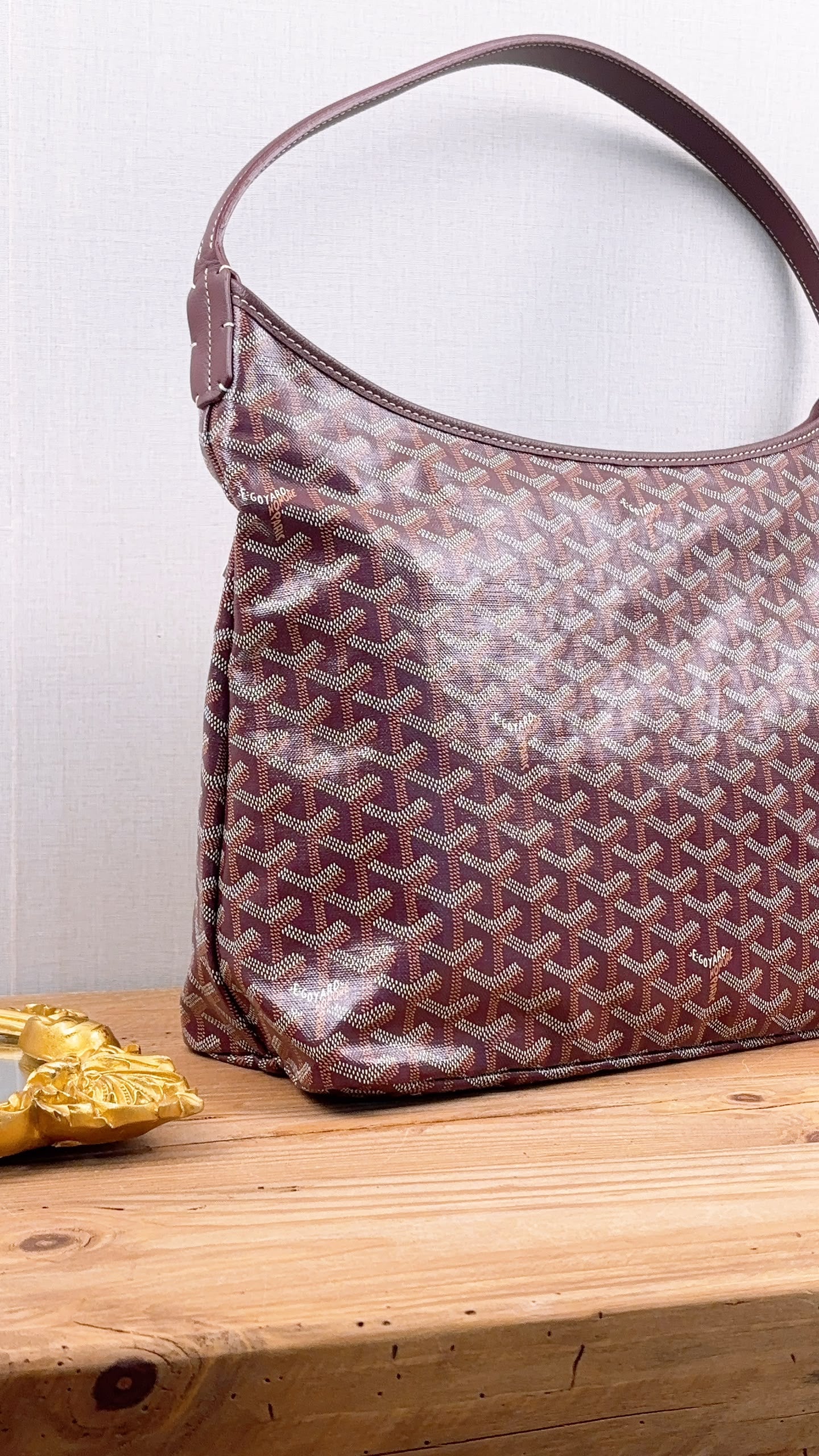 Goyard Burgundy Boheme Hobo