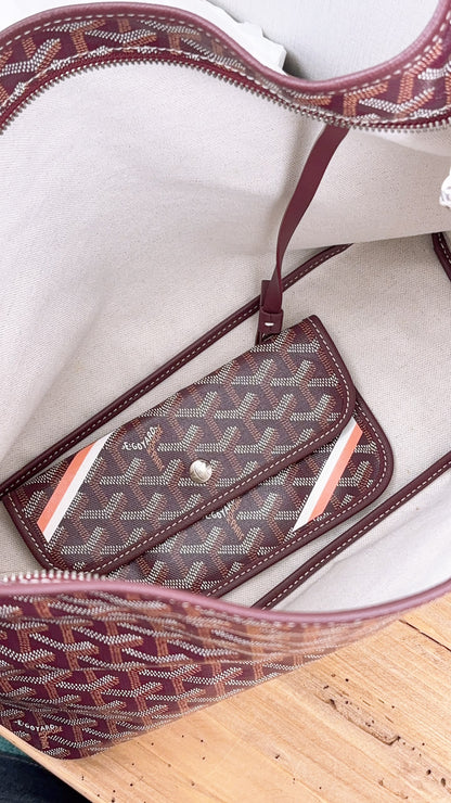 Goyard Burgundy Boheme Hobo