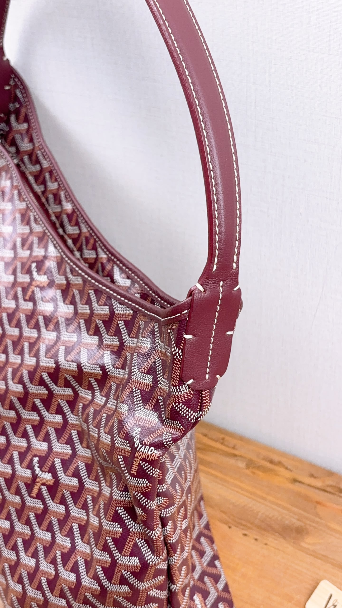 Goyard Burgundy Boheme Hobo
