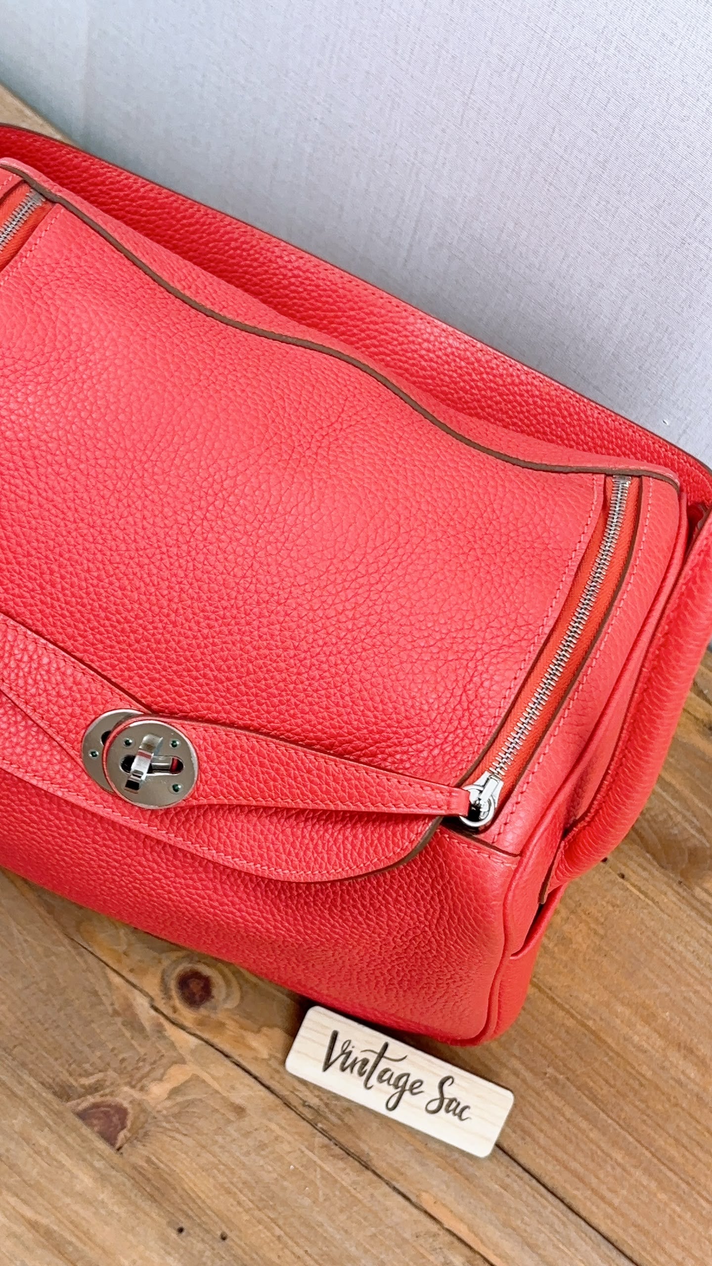 Hermes Rouge de Coeur Lindy 26 (PHW)