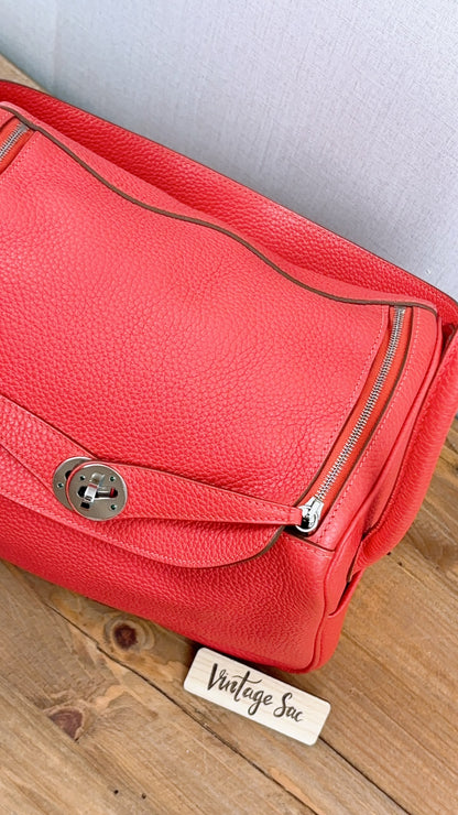 Hermes Rouge de Coeur Lindy 26 (PHW)
