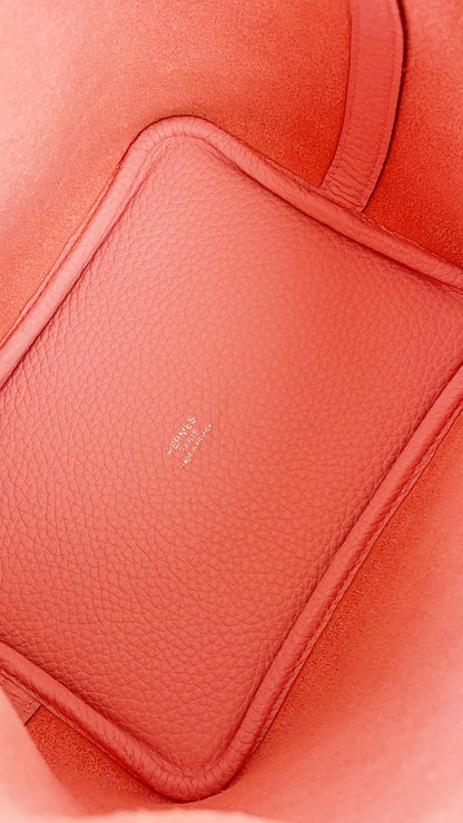 Hermes Rose Sakura Picotin 18 (PHW)