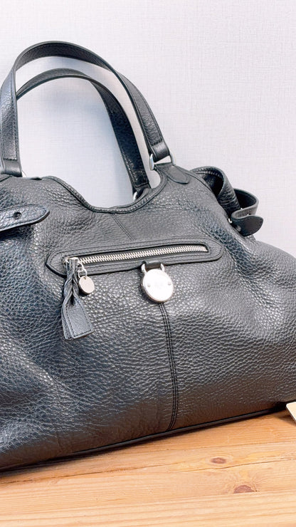 Mulbery Black Leather Somerset Tote