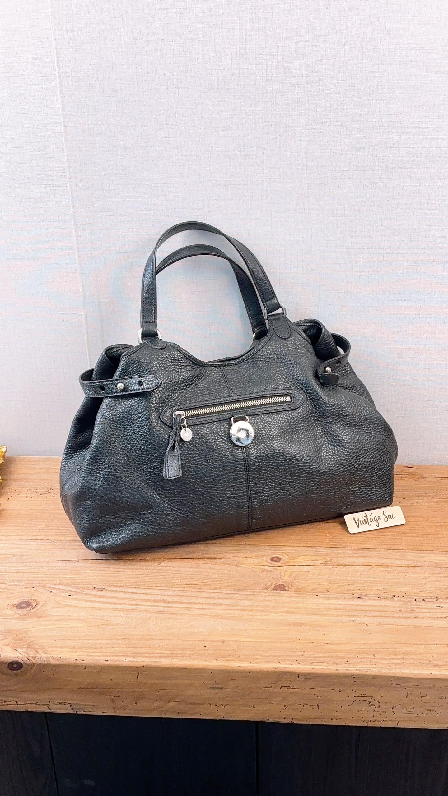 Mulbery Black Leather Somerset Tote