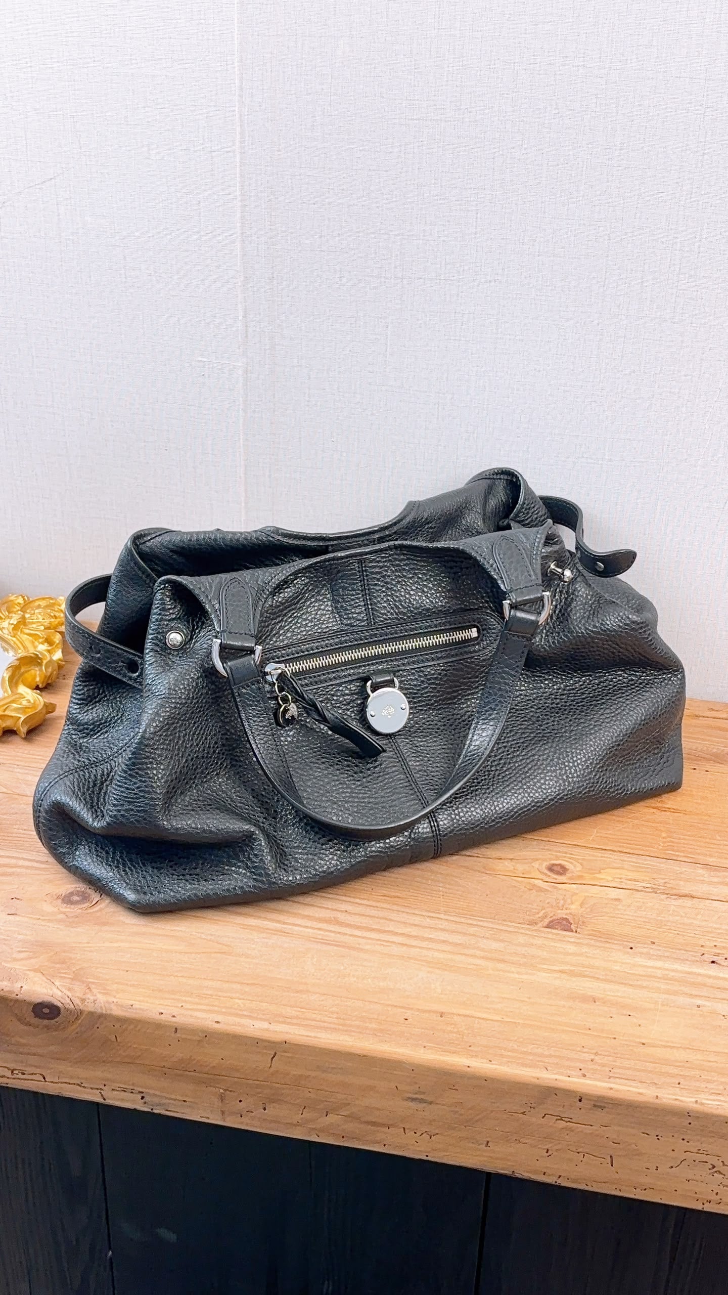 Mulbery Black Leather Somerset Tote