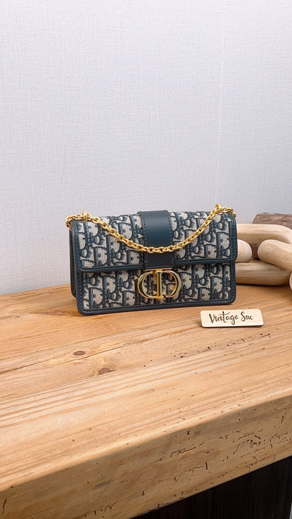 Dior Navy Oblique Montaigne 30 2-in-1 Pouch