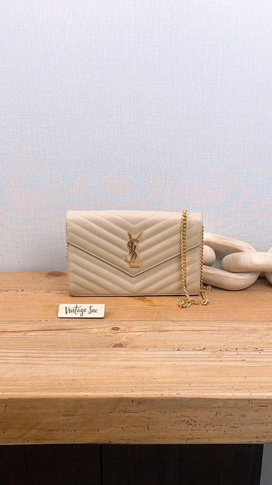 YSL Beige Envelope WOC (GHW)