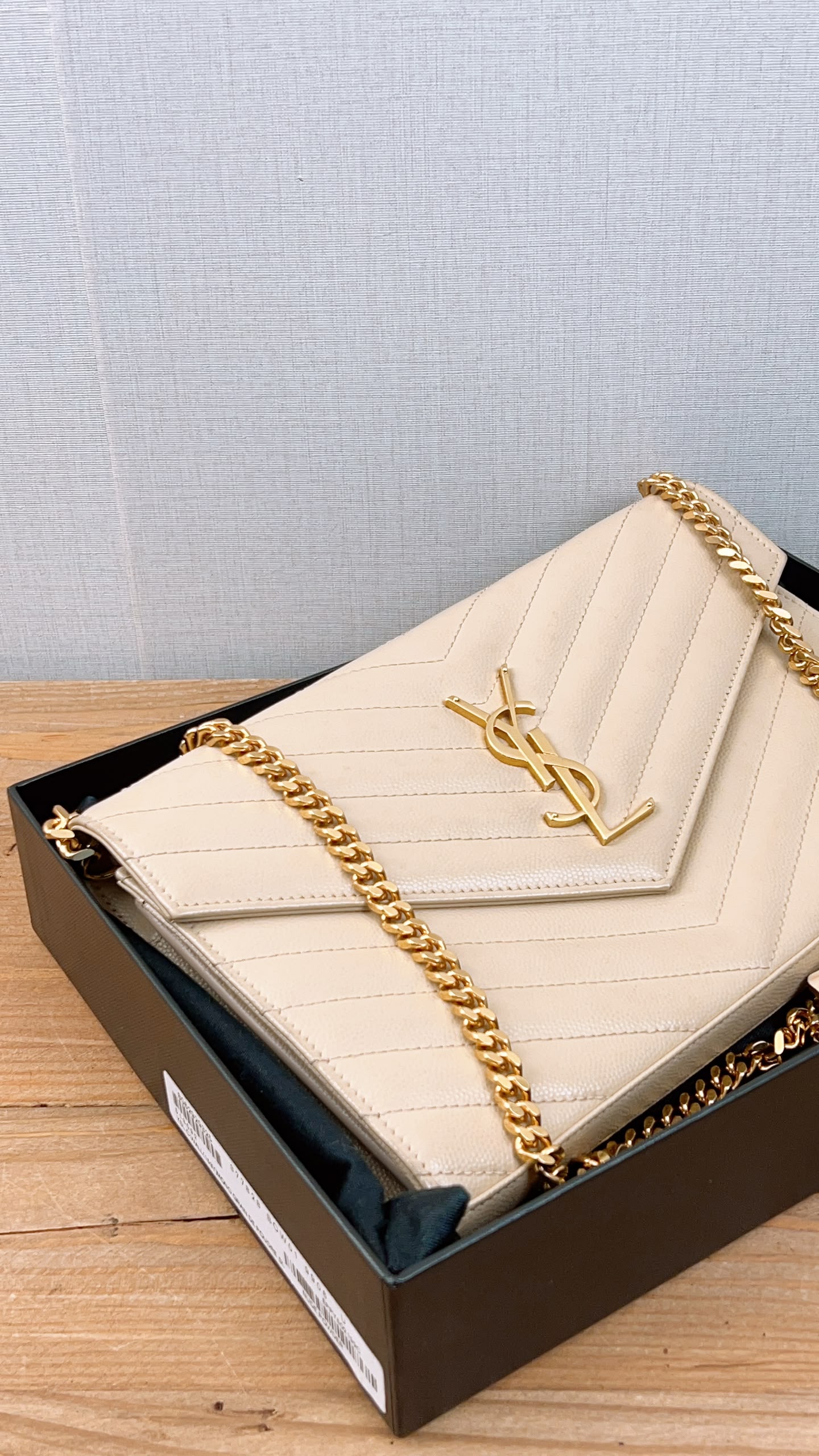 YSL Beige Envelope WOC (GHW)