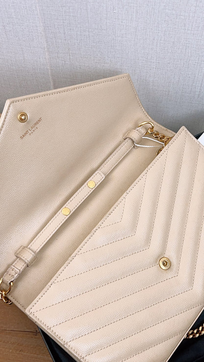 YSL Beige Envelope WOC (GHW)