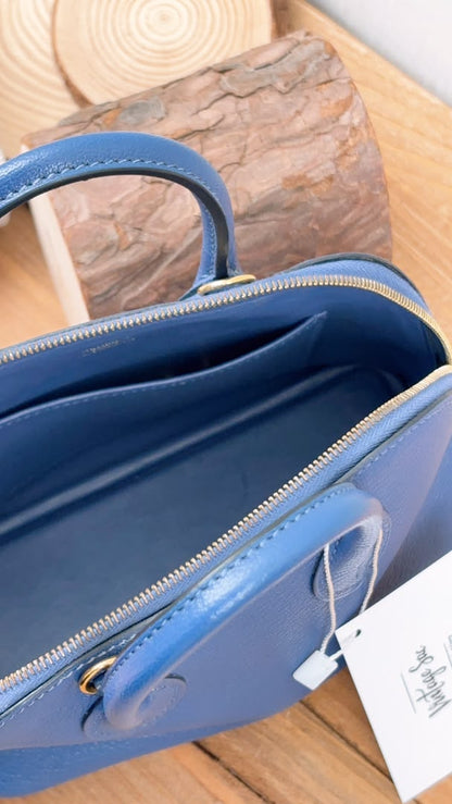 Hermes Blue Brighton Mini Bolide (GHW)