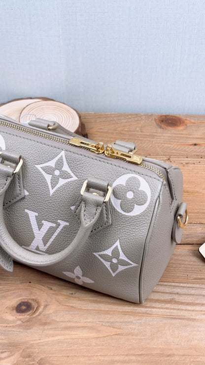 LV Tourterelle Creme Empreinte Speedy 20