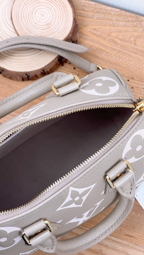 LV Tourterelle Creme Empreinte Speedy 20