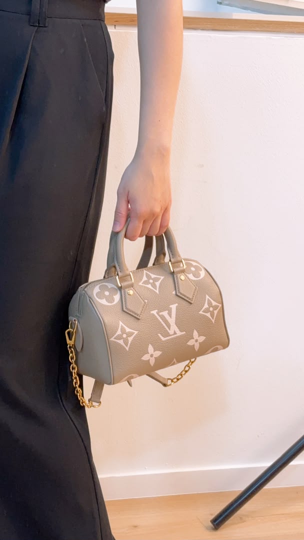 LV Tourterelle Creme Empreinte Speedy 20