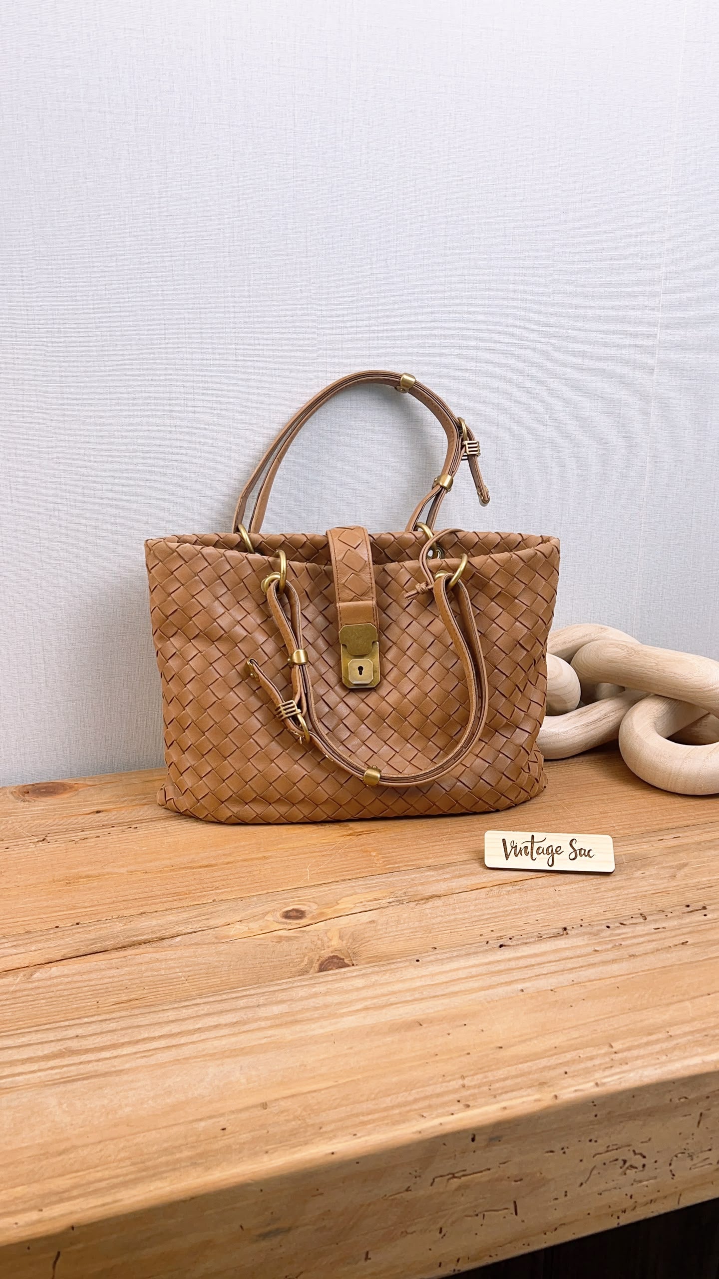 Bottega Veneta Brown Nappa Small Intrecciato Capri Bag&nbsp;