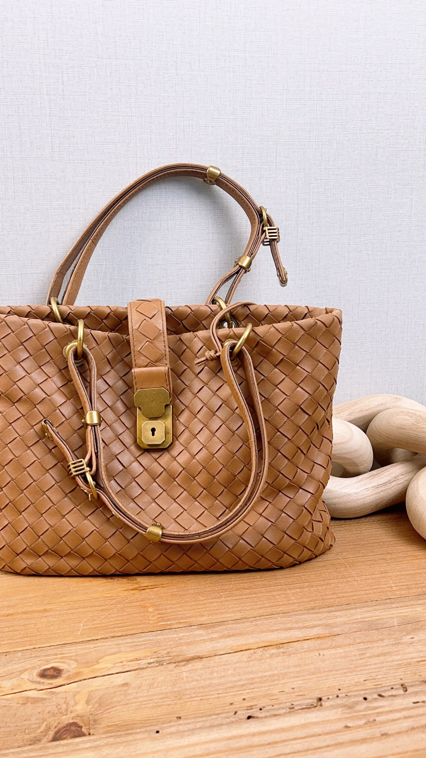 Bottega Veneta Brown Nappa Small Intrecciato Capri Bag&nbsp;