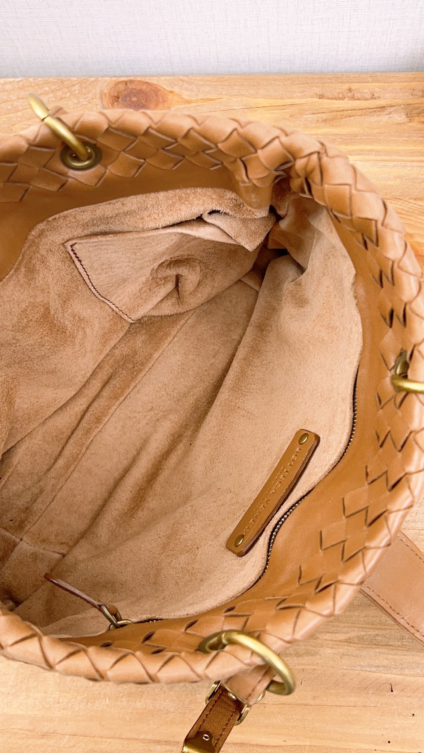Bottega Veneta Brown Nappa Small Intrecciato Capri Bag&nbsp;