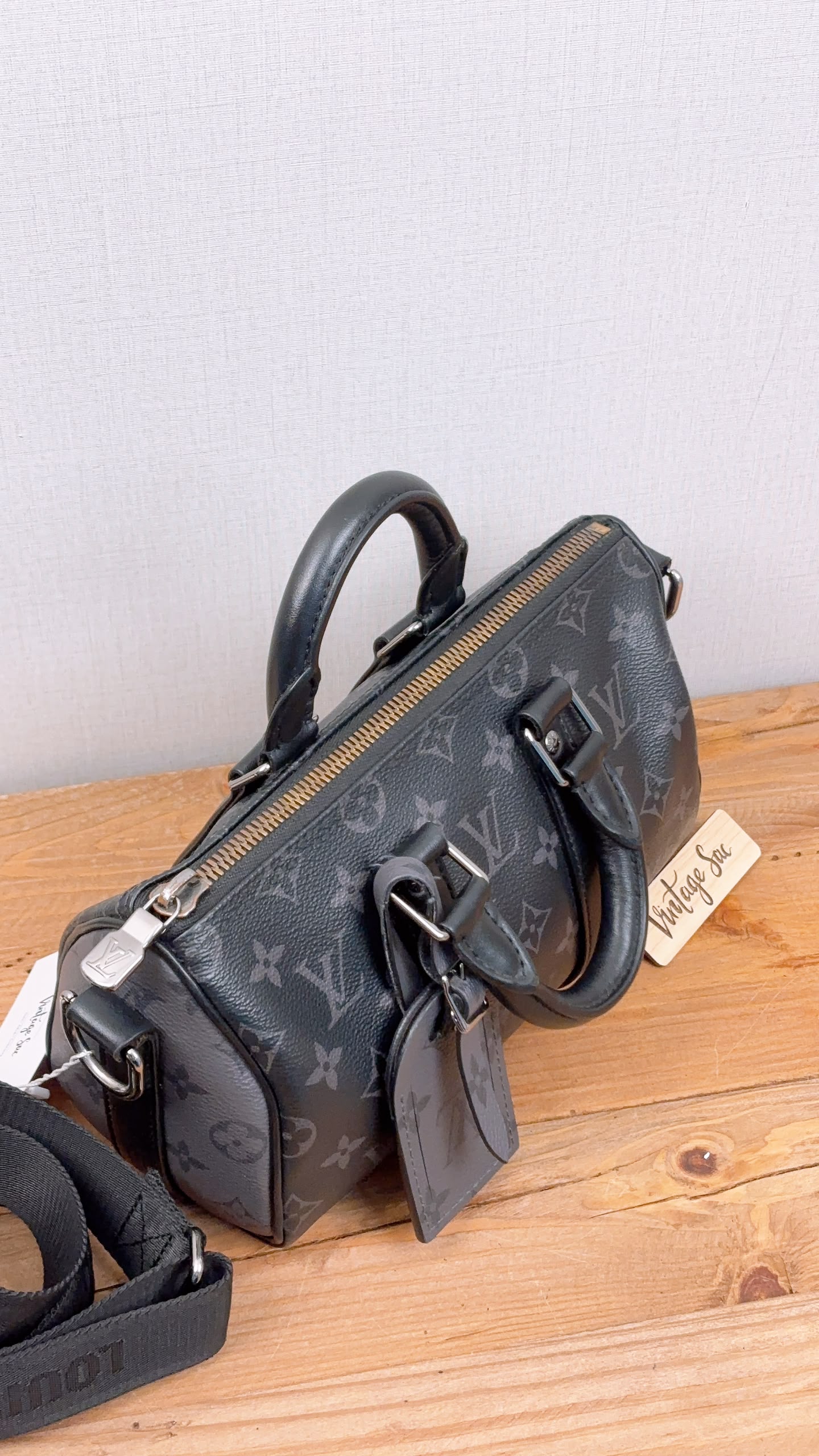 LV Monogram Eclipse Keepall 25