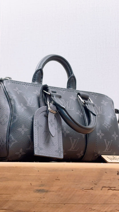 LV Monogram Eclipse Keepall 25