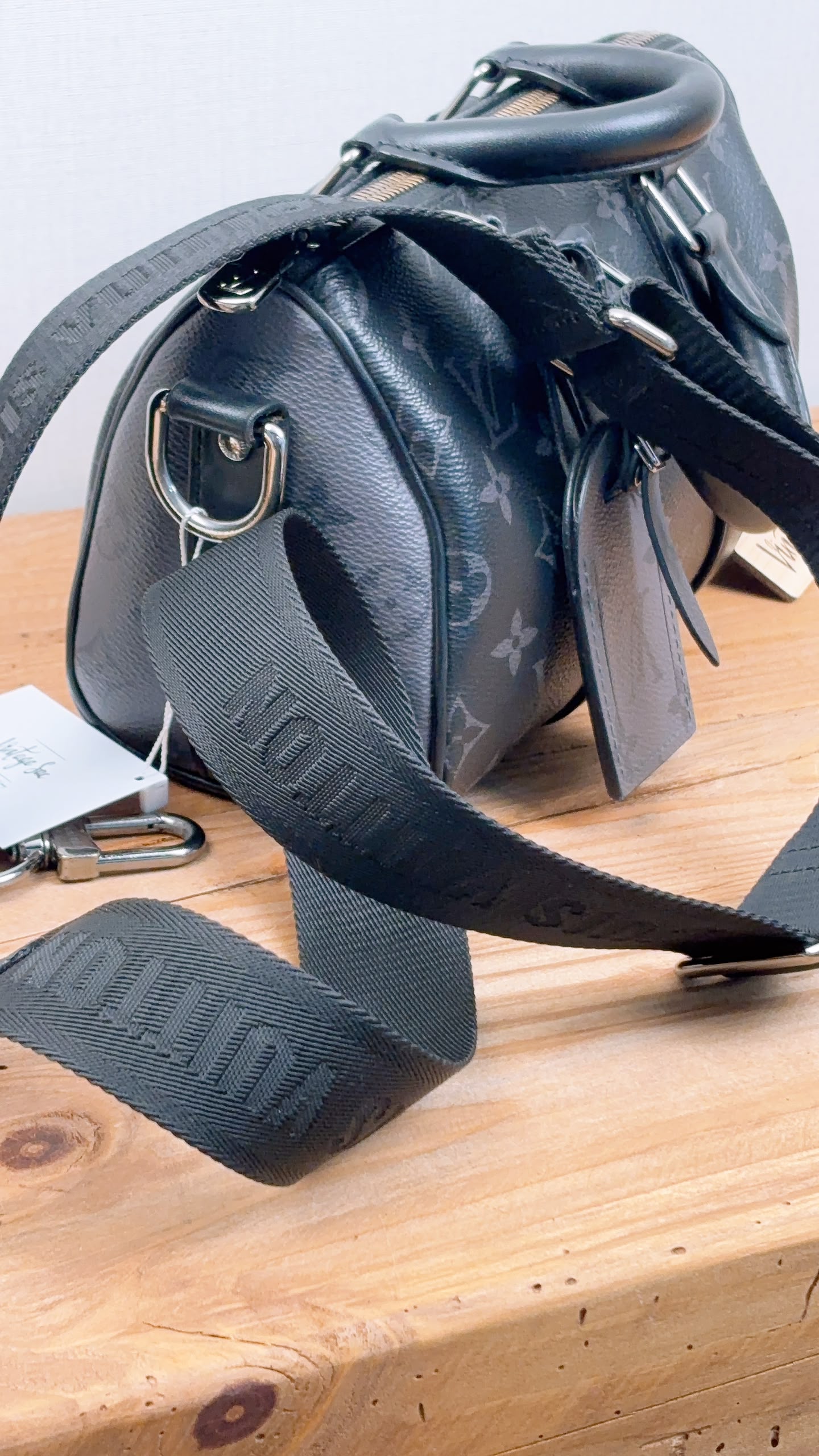 LV Monogram Eclipse Keepall 25