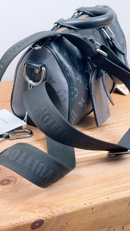 LV Monogram Eclipse Keepall 25