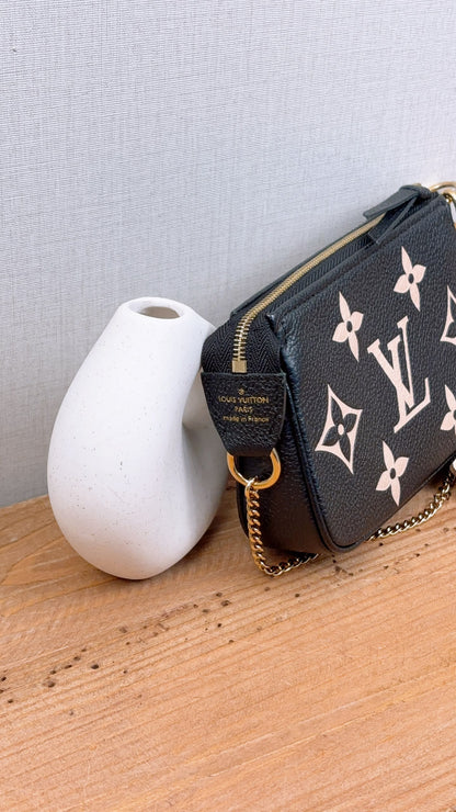 LV Black / Creme Empreinte Mini Pochette