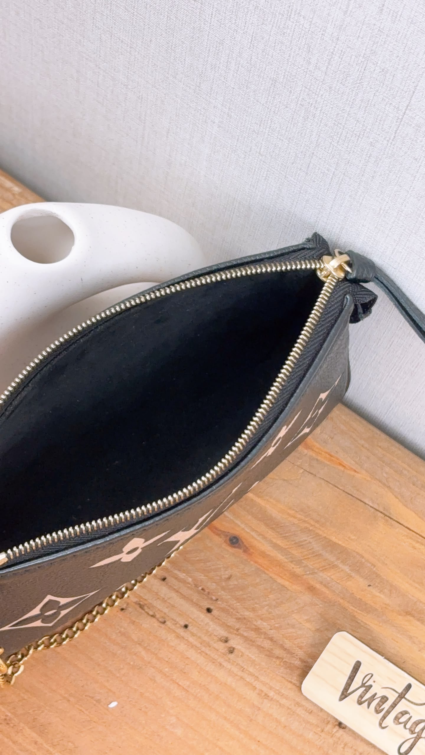 LV Black / Creme Empreinte Mini Pochette