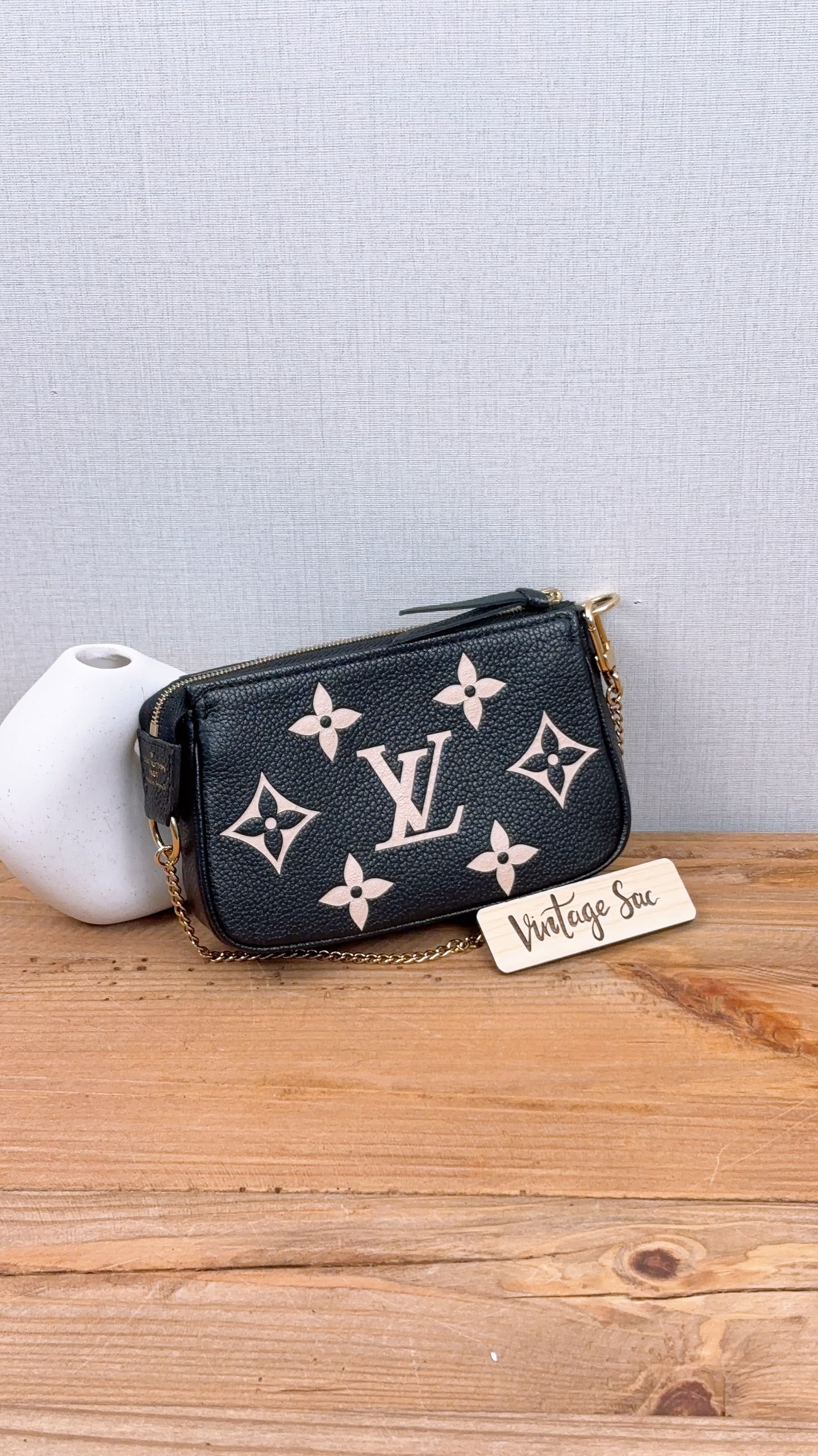 LV Black / Creme Empreinte Mini Pochette
