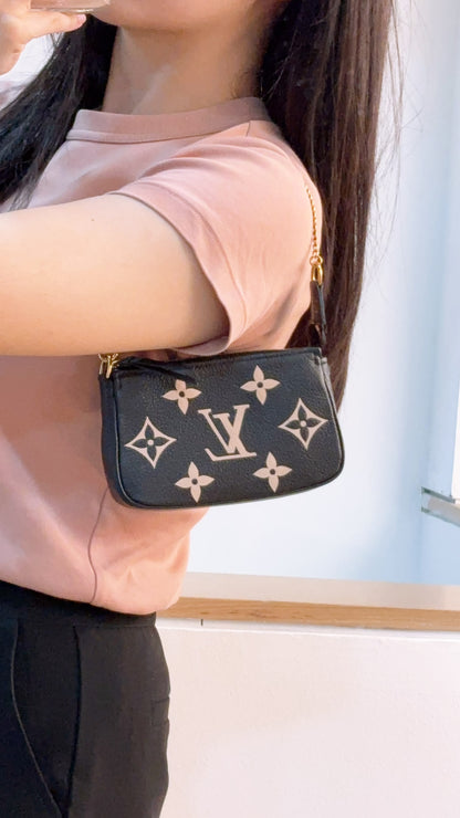 LV Black / Creme Empreinte Mini Pochette