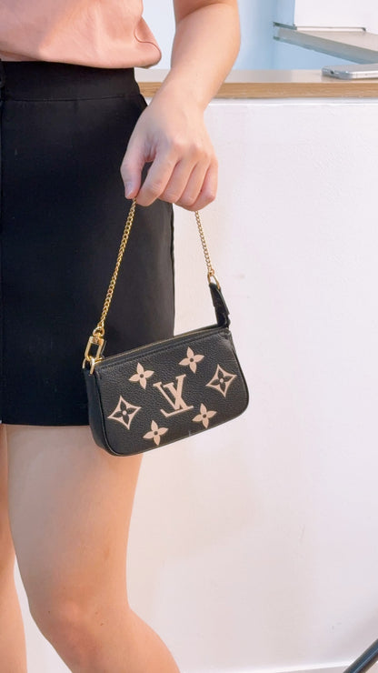 LV Black / Creme Empreinte Mini Pochette