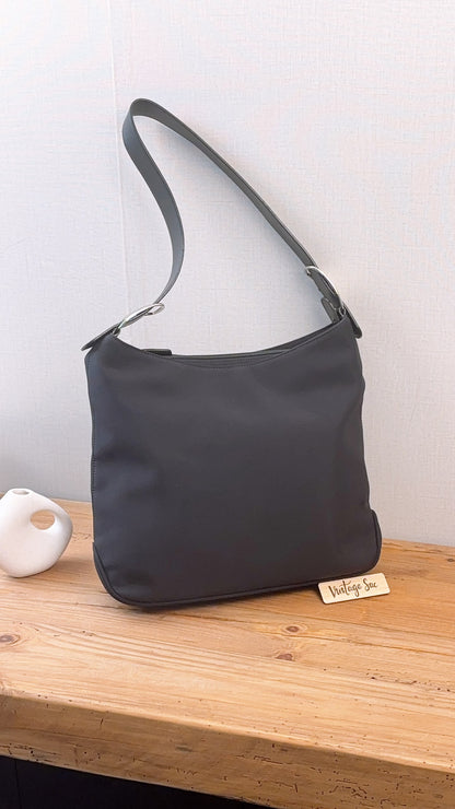 Salvatore Ferragamo Black Nylon Vara Hobo Tote