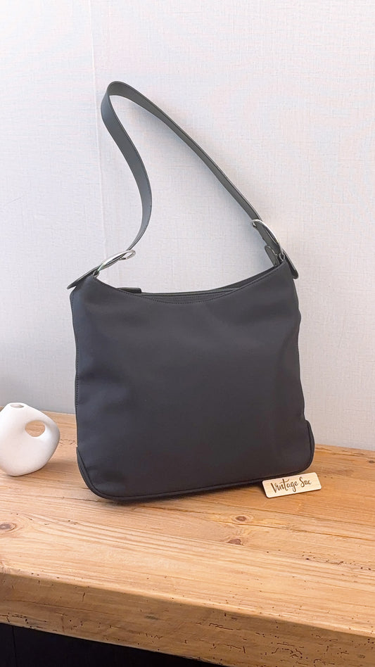 Salvatore Ferragamo Black Nylon Vara Hobo Tote