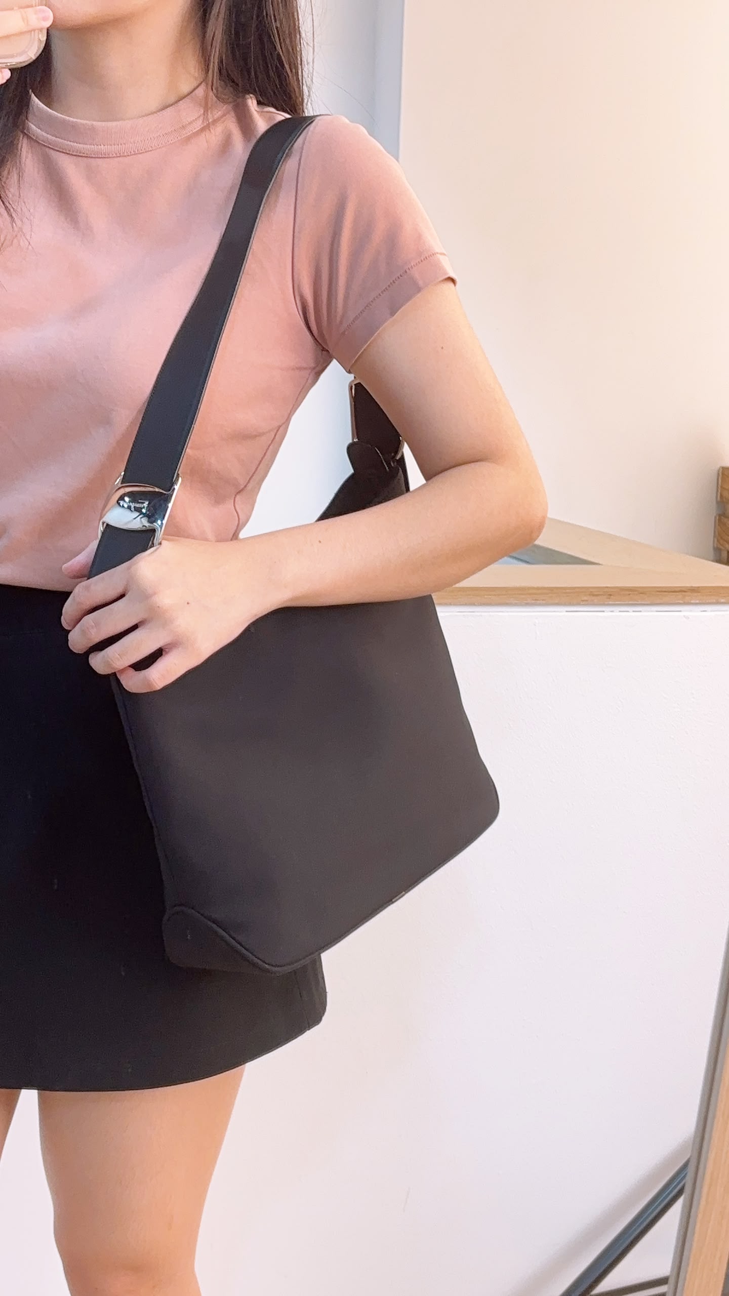 Salvatore Ferragamo Black Nylon Vara Hobo Tote