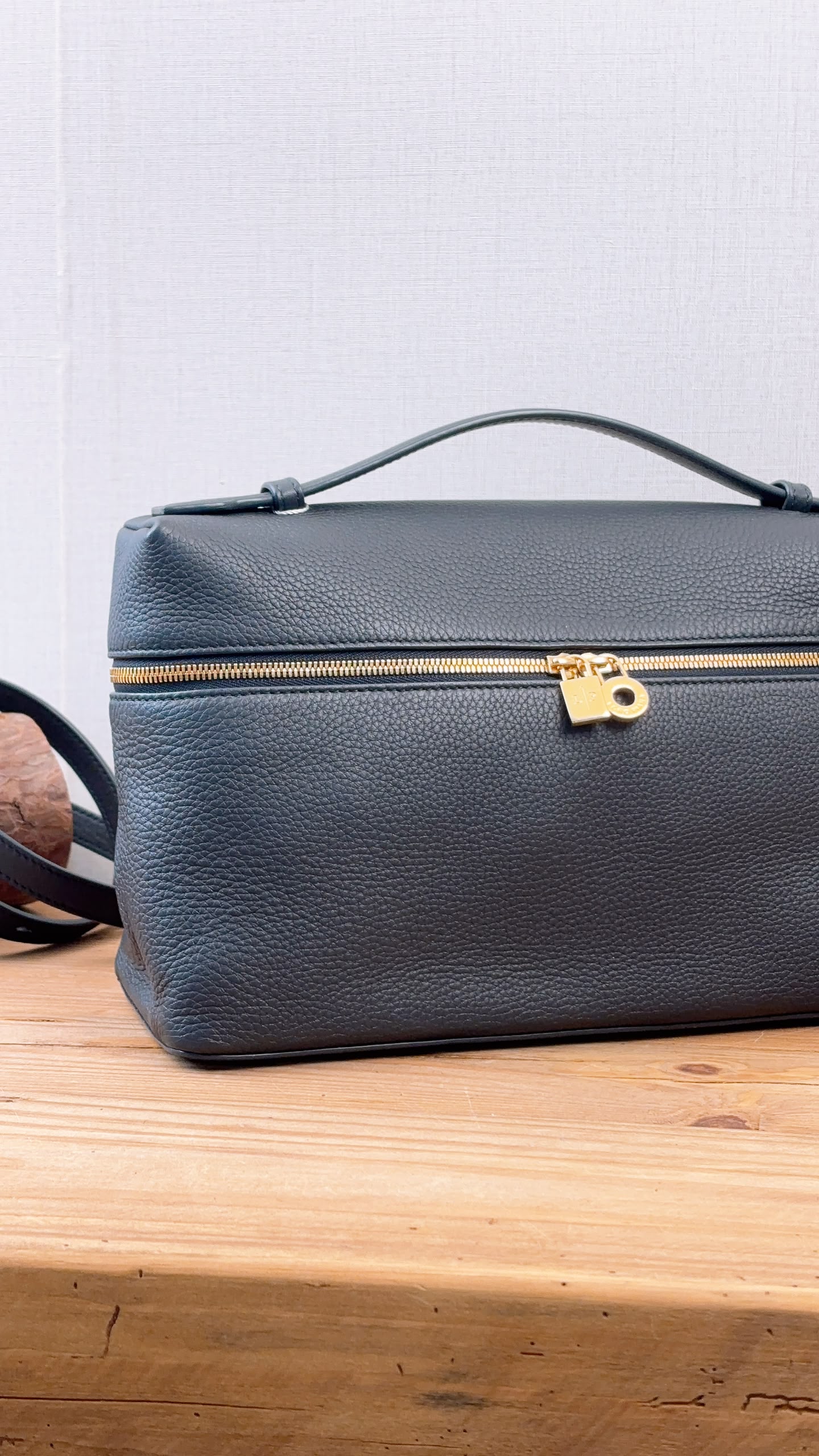 Loro Piana Navy Blue Grained Calfskin Extra Pocket L27 (GHW)