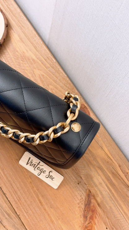 Chanel Black Calfskin 24S Casual Messenger Bag (GHW)