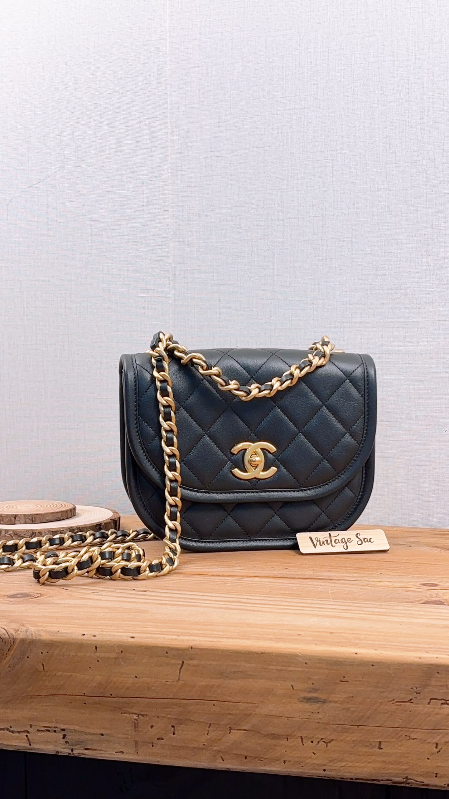 Chanel Black Calfskin 24S Casual Messenger Bag (GHW)