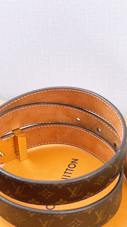 Lv Monogram Initials Belt 25mm